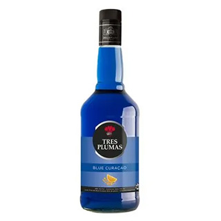 Licor Tres Plumas Blue Curacao